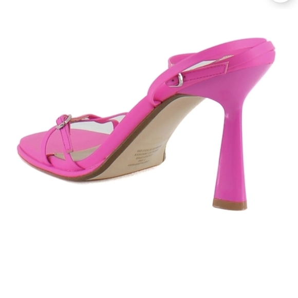 Steve Madden Zarya Pink Iridescent Strappy Heels Size 9 Open Toe Stiletto 3.5” - Picture 4 of 6